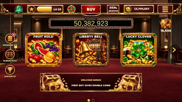 Golden Bell Slots lobby with Fruit Hold, Liberty Bell and Lucky Clover